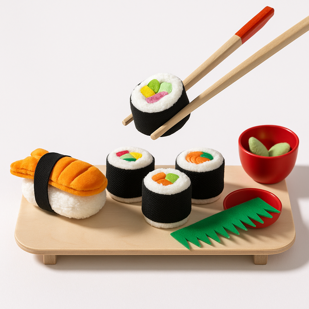 Sushi de juguete educativo