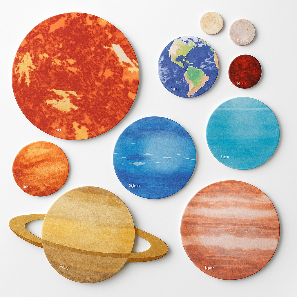 Alfombra sensorial del sistema solar