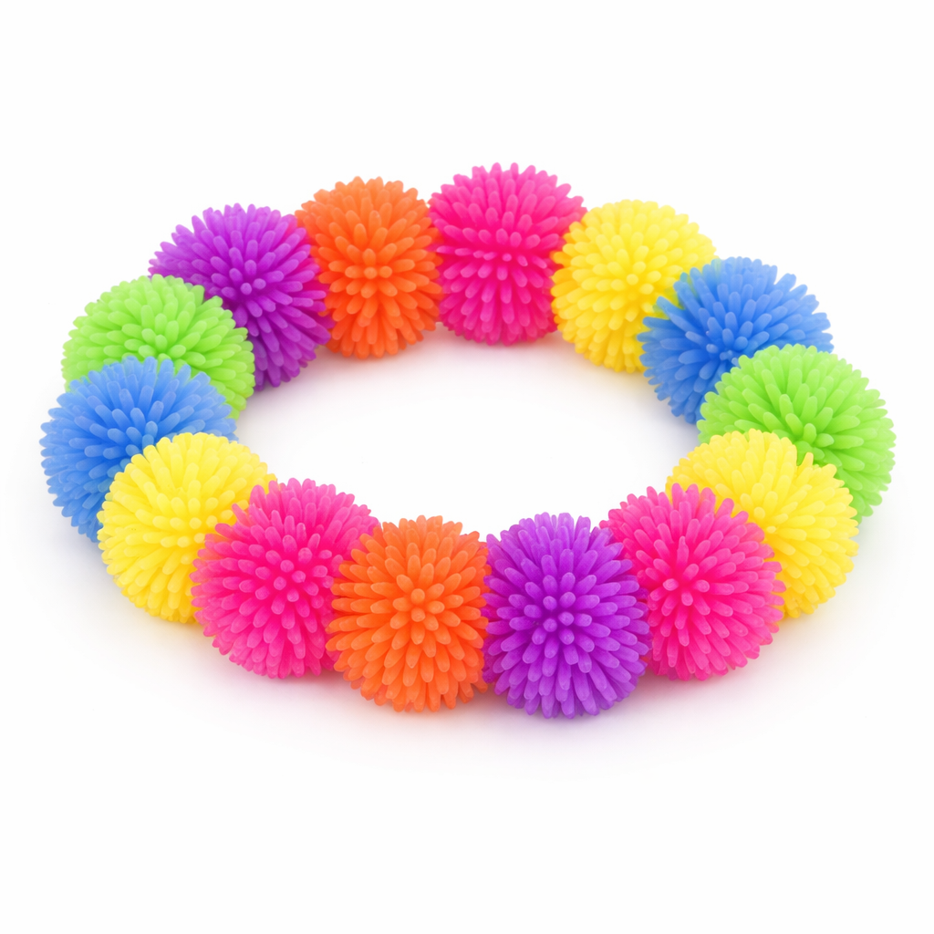Pulsera sensorial de pompones