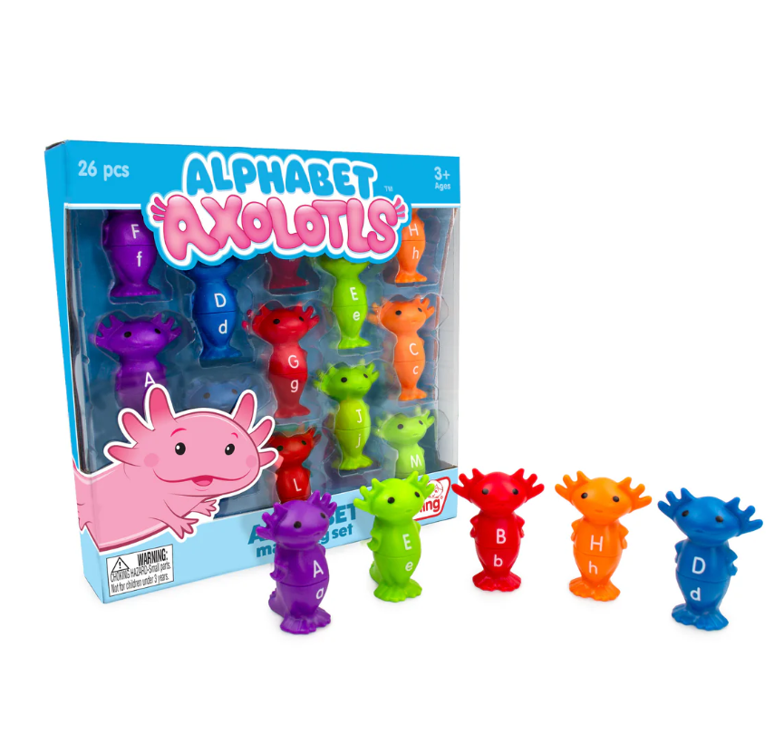 Ajolotes del alfabeto