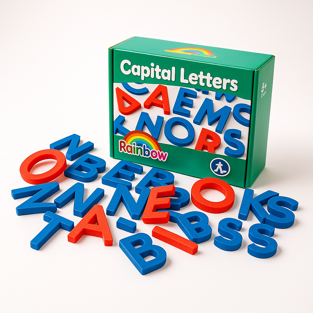 Letras mayúsculas magnéticas