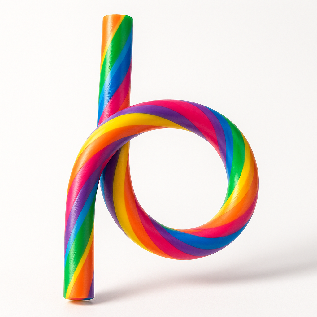 Fideo elástico arcoíris