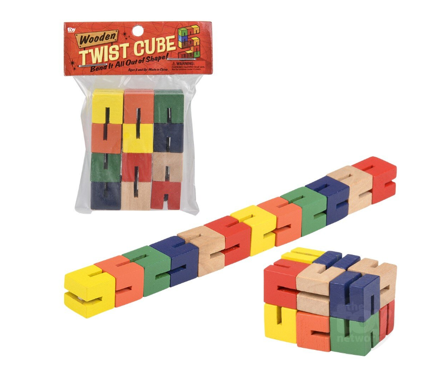 Cubo de madera giratorio
